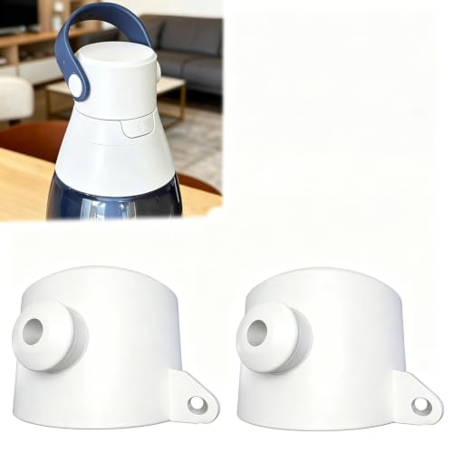 TruviaCore 2Pcs Replacement Lid Cap Compatible with Brita 26 oz Filtering Water Bottle 3D Printed Bottle Cap | Durable Drinking Lid (Excludes Components Such as Valve Caps (White)