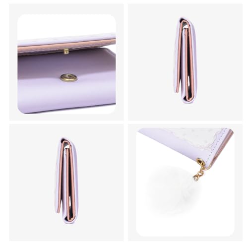 JHTPSLR Juminocore Wallet for Women Teen Girls Cute Bunny Credit Card Holder Coquette Wallet PU Leather Wallets Juminocore Aesthetic Small Size (Pink)3