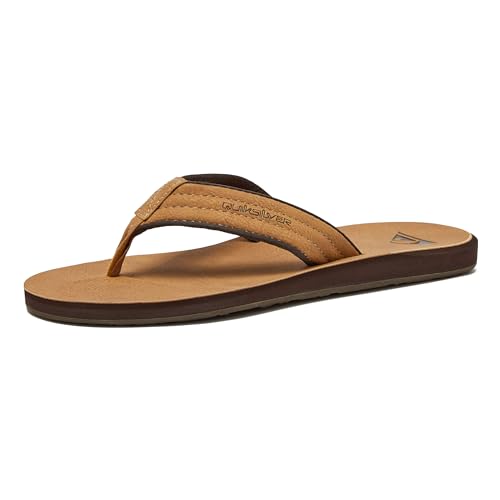 Quiksilver Men's Carver Nubuck 3 Point Flip Flop Athletic Sandal
