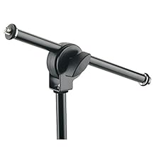 Suitable for overhead uses Made of steel Easy tightening with wing nut One-piece design boom arm Available in black colour