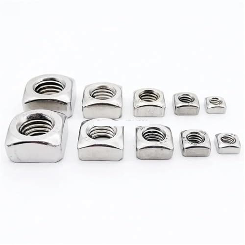 Écrous carrés GB39 antirouille en inox 304 M6 pour serrage stable