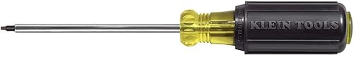 Klein Tools Destornillador 661, punta cuadrada #1 con vástago redondo de 4 pulgadas, fabricado en Estados Unidos