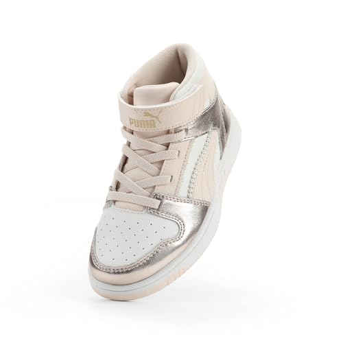 Image of PUMA Kids' Rebound Layup Mid Hook and Loop Sneakers