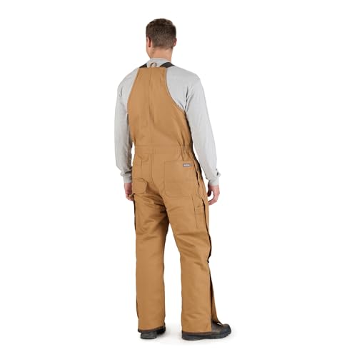 Berne Men's Heritage Insulated Duck Bib Overall, Large Tall, Brown Duck