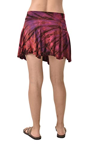 TCG Women's Tie-Dye Mini Skirt - Red-Multi4