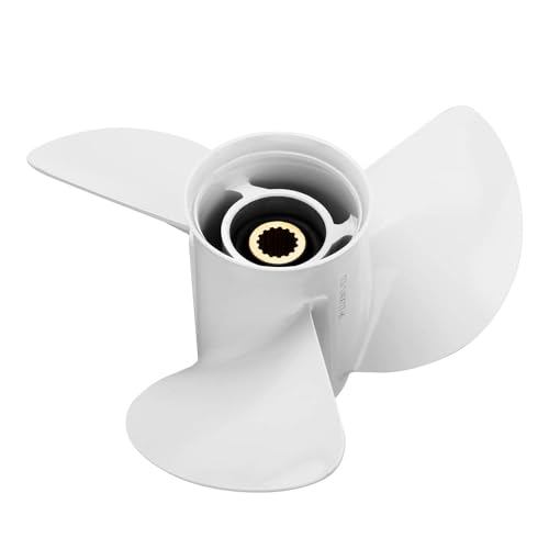 Image of VIF Aluminum Boat Propeller with Yamaha 60HP 70HP 75HP 80HP 85HP 90HP 115HP 130HP Outboard Engines,15 Tooth, Rh