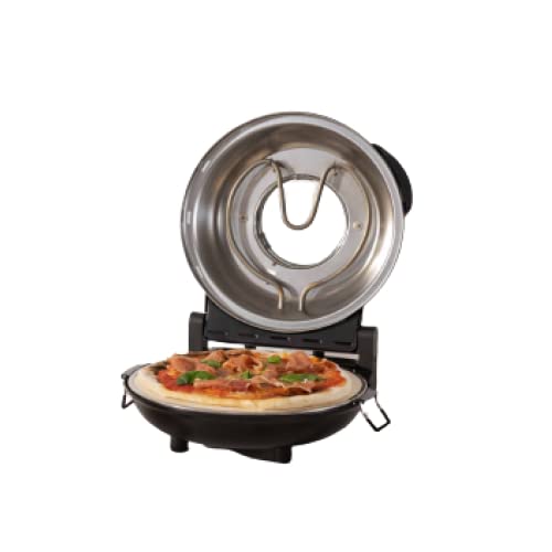 CREATE/PIZZA MAKER/Four à pizza électrique noir/Base en pierre spéciale pour la cuisson des pizzas, 31 CM de diamètre, 1200 W, température jusqu'à 350°,...