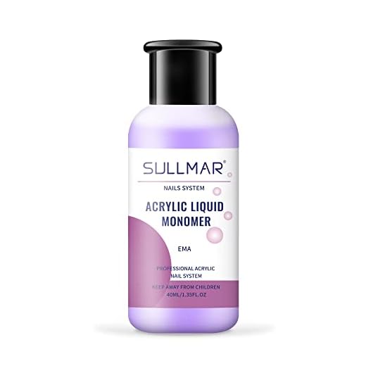 SULLMAR Acrylic Monomer Liquid Monomer Acrylic Nail Liquid Acrylic Liquid Liquid Monomer For Acrylic Nails Nail Monomer Liquid Odorless Monomer (40ml/1.35FL.OZ)