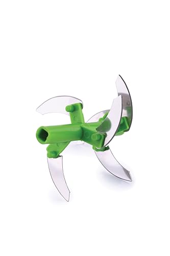 Image of Manual Push Chopper 1100ml for Kitchen Use, 5 Blade Vegetable & Fruit Cutter with Whisker, Multipurpose Food Chopper for Onion, Garlic, Ginger, Tomato, Salad & More (Multicolor) (1, 1100 ML)