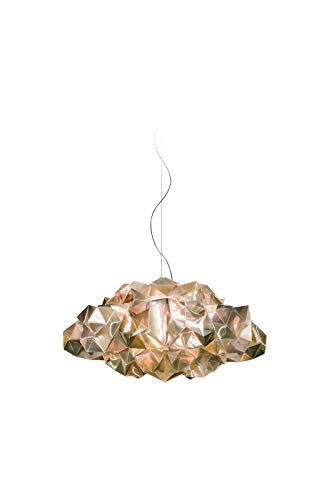 Preisvergleich Produktbild Slamp Kunststoff Hängeleuchte / Slamp-Leuchten Drusa in Velvet / Handgefertigt in Italien / Pendelleuchte Modern gold / Lampe E27