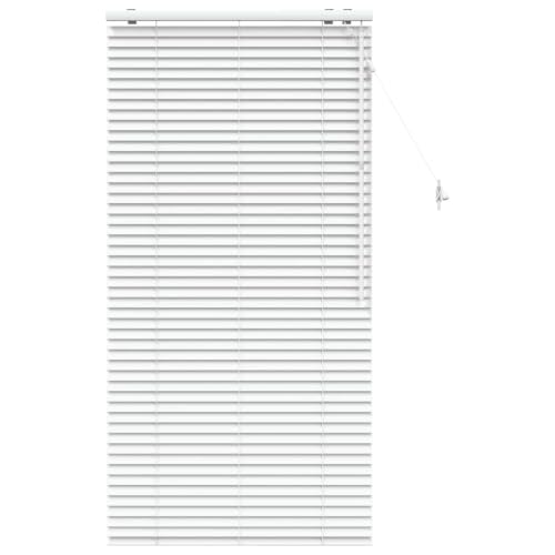 Persiana de madera blanca premium en paulownia maciza con lamas de 35 mm para pared o techo 2