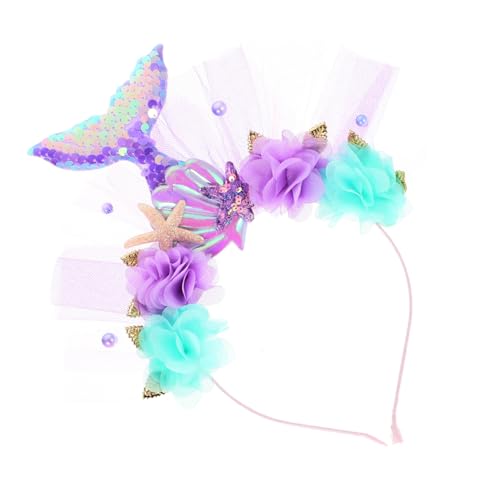 KESYOO 美人魚デザイン ヘアアクセサリー 海のテーマ 装飾付きパーティー