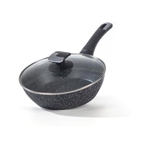 Houszy 24 cm Non-Stick Deep Frying Pan Cover