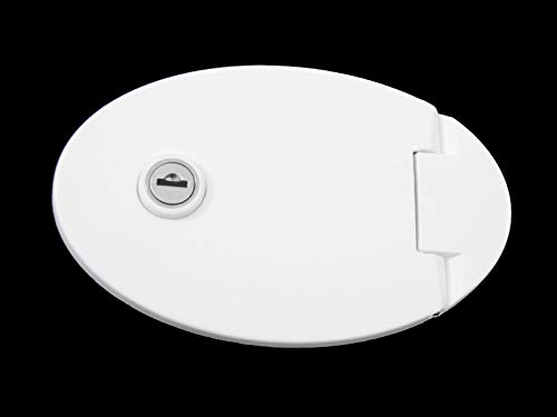 Bouchon de réservoir d'eau douce pour caravane et camping-car avec serrure Blanc 35 mm