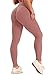 FITTOO Leggings Clásico Super Suave Elásticos Costura Lateral Mujer Pantalones Deportivos Yoga Alta Cintura Transpirables Rosa S