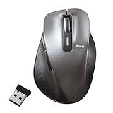 エレコム マウス ワイヤレス Mサイズ 5ボタン(戻る・進むボタン搭載) BlueLED 握りの極み ガンメタリック M-XGM10DBBK/EC