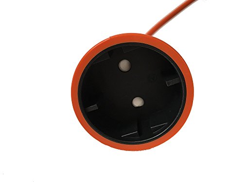 Câble de rallonge électrique orange robuste 15m pour l'extérieur