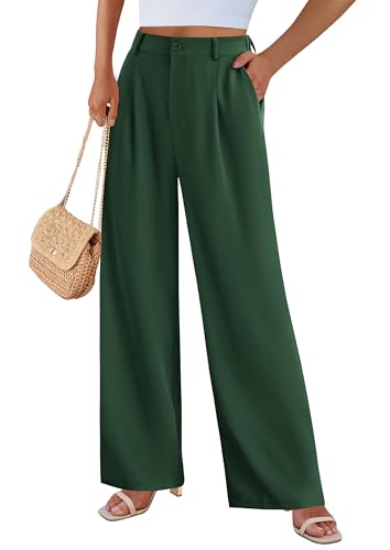 Image of PRETTYGARDEN Women's Flowy Wide Leg Dress Pants