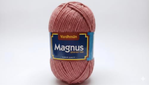 Image of Vardhman Magnus Knitting Yarn 100% Acrylic Bulky 4Ply Yarn (Pack of 1 Ball - 100g) - Knitting & Crochet Yarn for Winter Sweaters, Scarves, Blankets | Hypoallergenic, Hand Wash - Berry