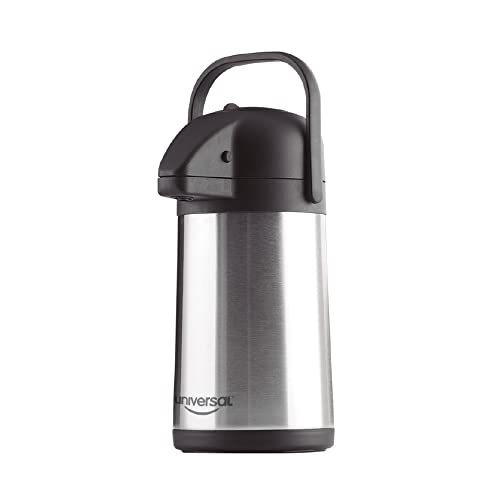 Universal 3.2-Quart Stainless Steel Thermal Coffee Carafe – Insulated Airpot with Pump – Keeps Coffee Hot 12+ Hours & Cold 24 – Large Capacity for Home