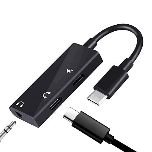 USB-C to 3.5mm Headphone Jack Adapter - ARKTEK 3-in-1 USB Type C to Audio Aux Cable Headphone Jack Hi-Res PD Fast Charge Adapter, for iOS Pad Pro 2018 OnePlus 7 Pro Pixel 4 Galaxy S20 Note 10 and More