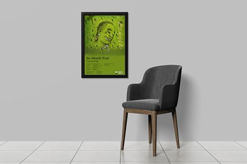 Image of BLINKART Young Thug- So Much Fun Wall Photo Frames | Wall Art for Bedroom, Living Room, Studio or Office | Album Cover Print with Spotify Song Link QR Code | Gift for Fans - 8x12 In
