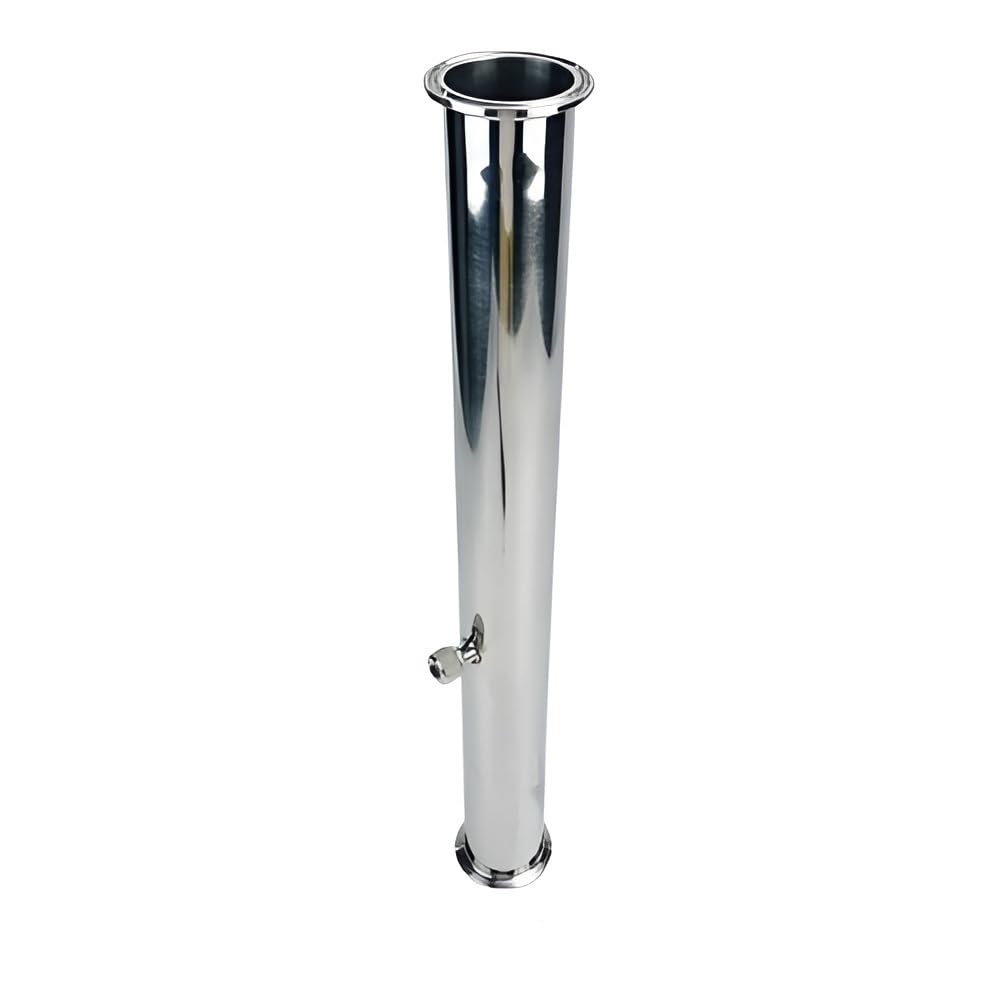 Yjqhody White 2 Inch 51Mm Seamless 304 Stainless Steel Pipe With Thermowell Nipple, Od64mm 500Mm Tri-Clamp 1Pc(White)