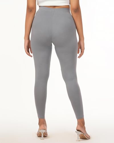 Image of Loveit Womens Solid Viscose Slim Fit Ankle Length Leggings