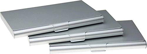 Stealodeal Silver Stainless Steel |Pack of 3| 10 Card Holder (Set of 3, Silver)-picture-15
