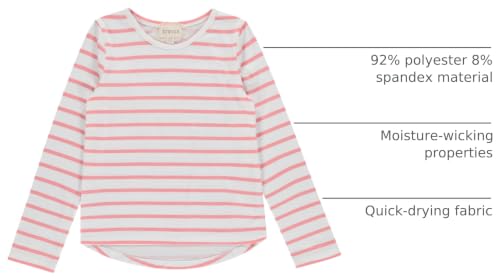 Image of Girls Long Sleeve Fall Graphic Tops, School Sports Tees, 4 Pack Multiple Pattern Tshirts