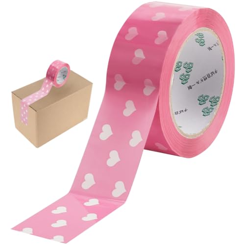 GORGECRAFT 100 Yards X 45mm Designer Paketband Niedlich Herz Bunt...