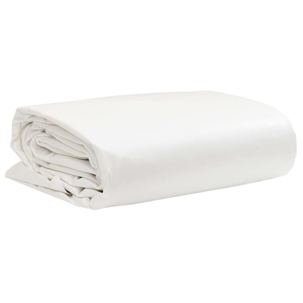 Lona blanca de 1,5 x 6 m, 650 g/m², con revestimiento de PVC, resistente a la intemperie, lona para muebles de jardín, madera, coche, remolque, barco