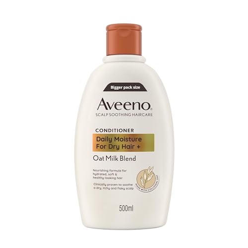 Aveeno Scalp Soothing Haircare Daily Moisture Conditioner Oat Milk Blend for Dry Hair Soothes Dry Itchy & Flaky Scalp Clinically Proven Sulfate Free 500ml
