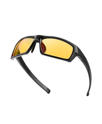 Image of PC Gaming Blue Light Blocking Glasses for men women Gamer, Computer Amber Glasses for Big Face, Improve Sleep