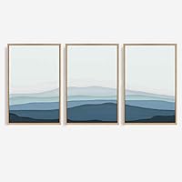 3 Piece Framed Canvas Wall Art Colorful Misty Canvas Prints Home Artwork Decoration for Living Room,Bedroom - 16