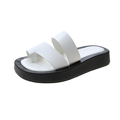 Sandales de plage extérieures pour femme tongs d'été à semelle épaisse