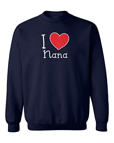 I Love My Nana - Heart Cute Youth Fleece Crewneck Sweater