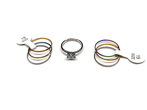 Ring Multi Ring combo with Stylish 3 pairs of multicolour ring and one silver shinning ring for Women/Girls Friend ship Day Gift by Ragini Creations