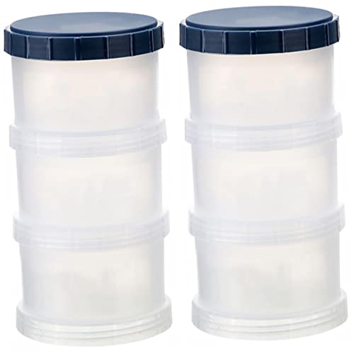 SUPVOX 2 Compartment Milk Storage Box Snack Container -free Portable Formula Dispenser for Travel