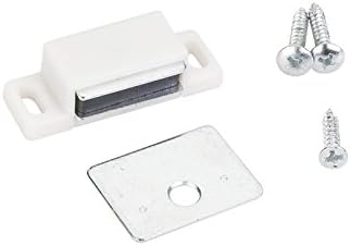 Shutter Hardware Box of 30-15lb Single Magnetic Catch White/zinc Retail Pack.
