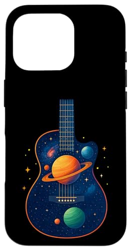 Guitar Space Galaxy Planets ���b�N�����[�� �M�^���X�g�o���h �X�}�z�P�[�X iPhone 16 Pro �p