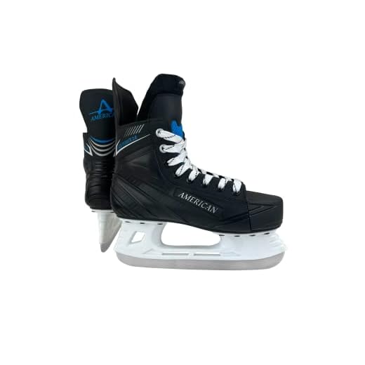 American Athletic Shoe Boy's Ice Force Hockey Skates, Black, 2 Y
