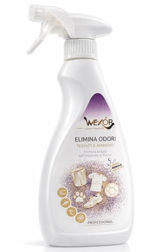 HOME PRO Spray Elimina Odori 500ml - Spray No-Gas per Tessuti & Ambienti con Tecnologia ODOR REMOVER - Neutralizza Odori in Scarpiere, Cucce, Borsoni Sportivi e Altro