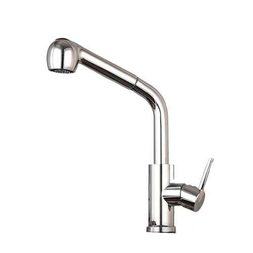 Grifo de cocina blanco extraíble monomando contra las manchas y salpicaduras 2
