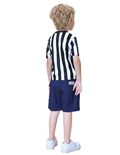 image for TOPTIE Children's Referee Shirt Costume Kids Ref Uniform for Soccer Fo