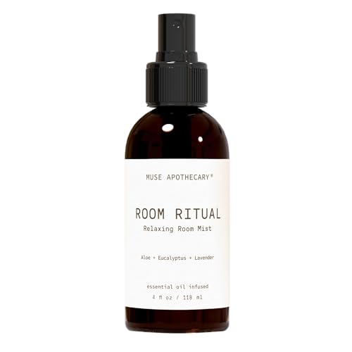 Muse Apothecary Room Ritual - Aromatic and Relaxing Room Mist, 4 oz, Infused with Natural Essential Oils - Aloe + Eucalyptus + Lavender