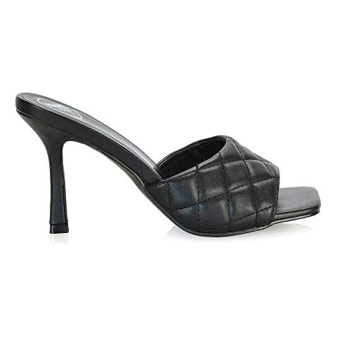 ESSEX GLAM Womens Quilted High Heel Sandals Cover