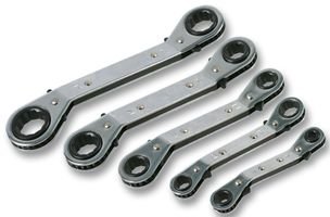 Juego de llaves inglesas, trinquete desplazado MM 5 piezas, juego de llaves y llaves, cantidad X 1 | D00227