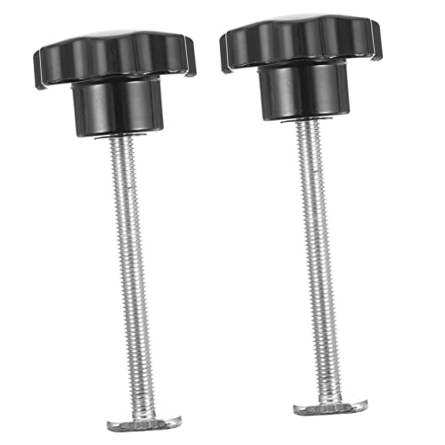 BUTIFULSIC 2 Sets T Screw Dish Drying Rack Router Jig Woodworking Clamps Quick Release Clamp Mini Hold down Clamp Kit Cnc Router Clamp Quick Acting Hold down Clamp T Slot Clip Plastic Black