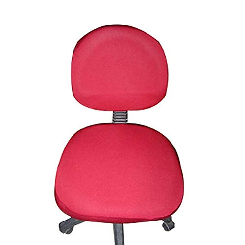 Loghot Chair Covers Spandex Universal Computer Office Desk Stretch Rotating Pure Color Chair Cover (Red)